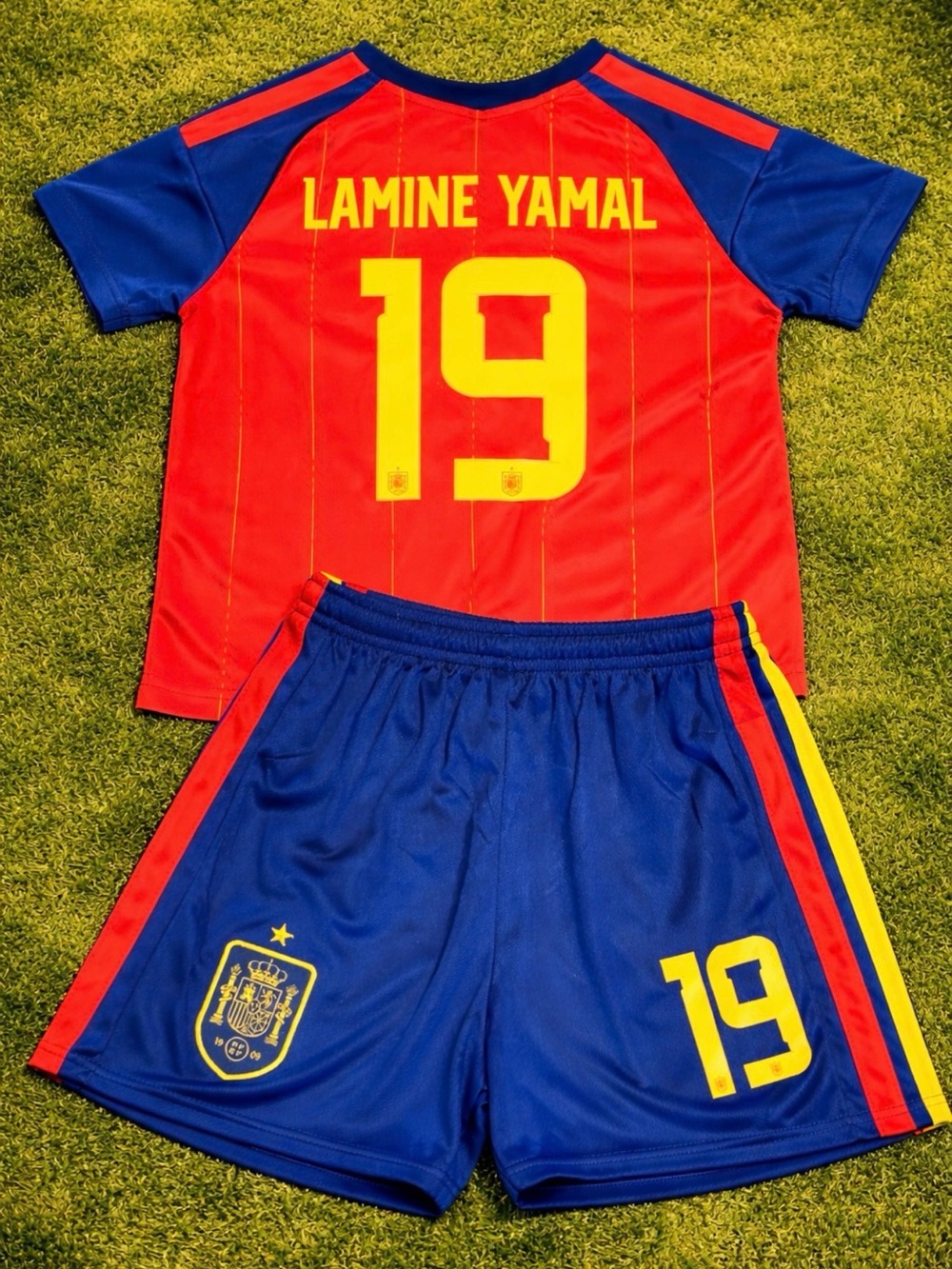 Spain Lamine Yamal Kids Jersey Set - Toddler Youth Soccer Jersey Set